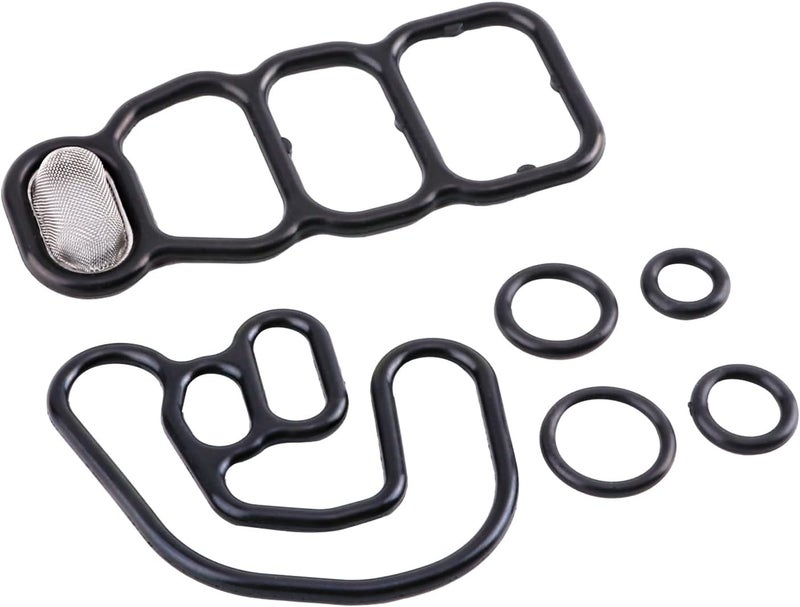 Cybal 15810-RKB-J01 15826-RDV-J01 6pcs Head Cylinder Solenoid Valve Gasket Set Fit 2005 2006 2007 2008 Honda Accord/Odyssey/Pilot 3.0L/3.5L VTEC Solenoid Filter Spool Valve 15826RDVJ01,917-268,917268 - Image 1